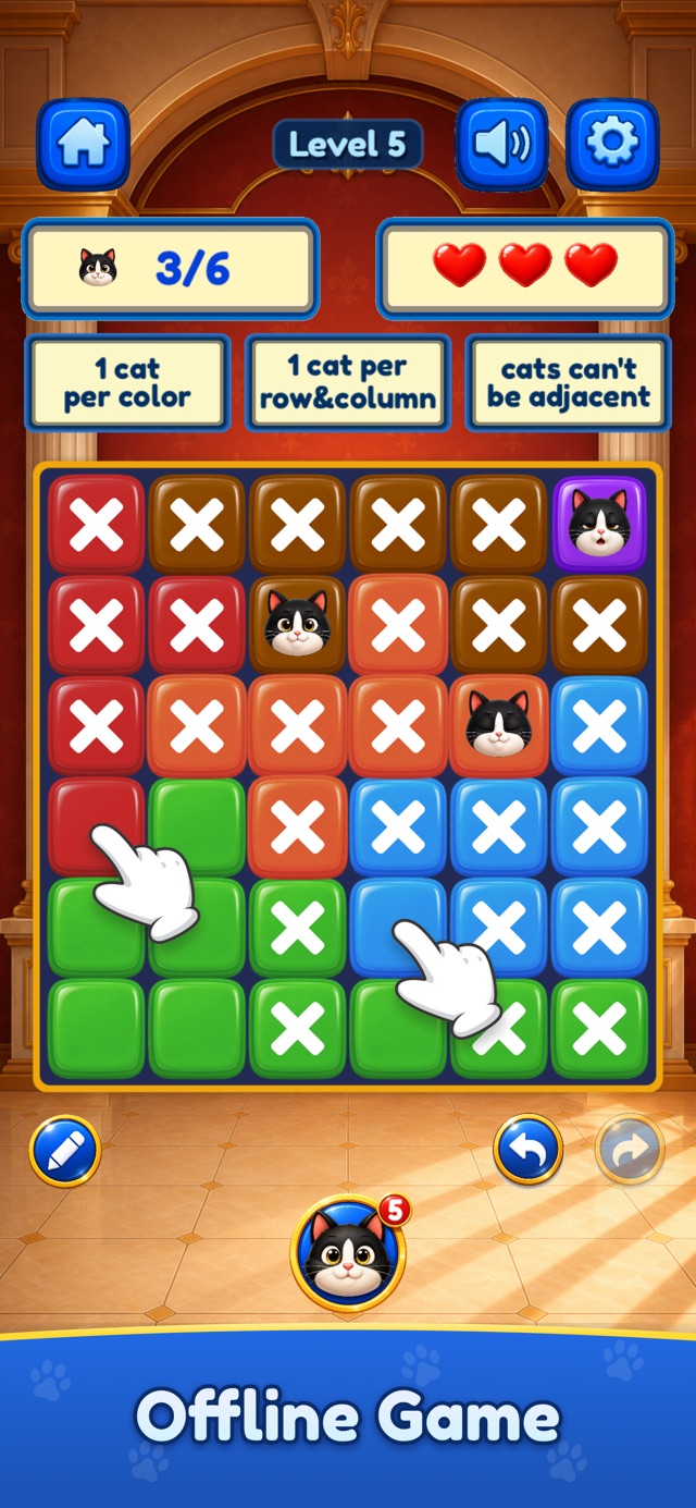 Meowdoku+ colored regions