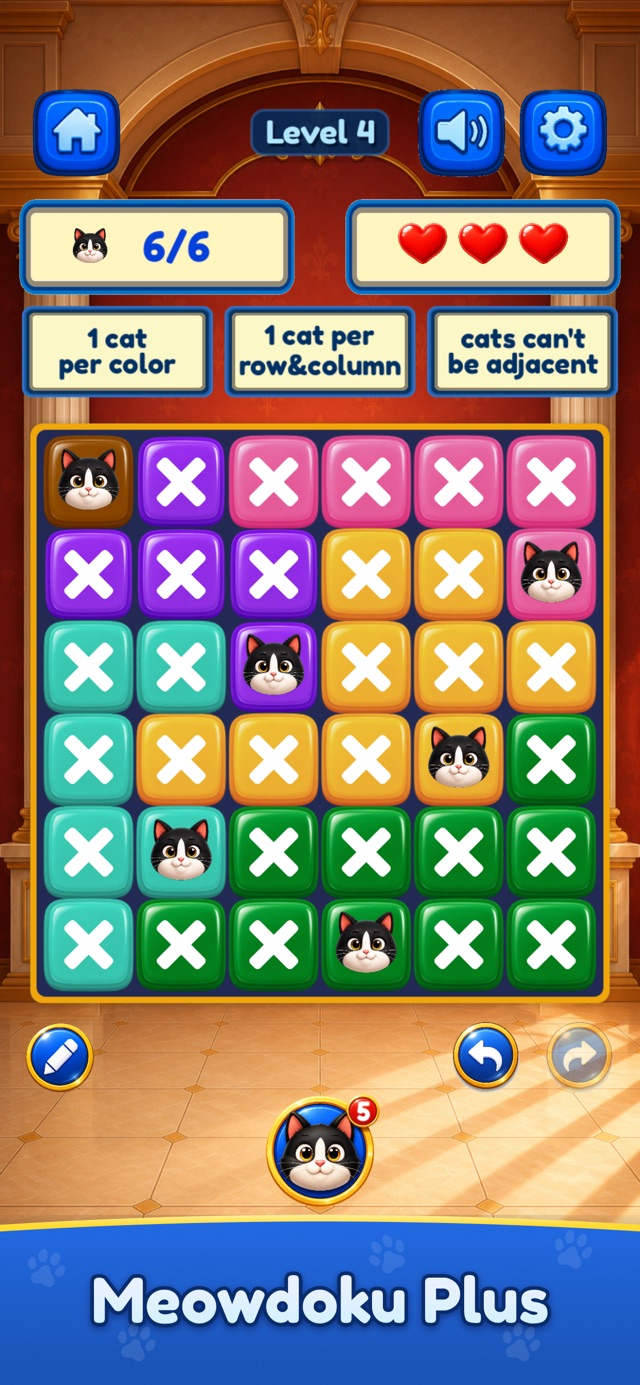 Meowdoku+ completed level